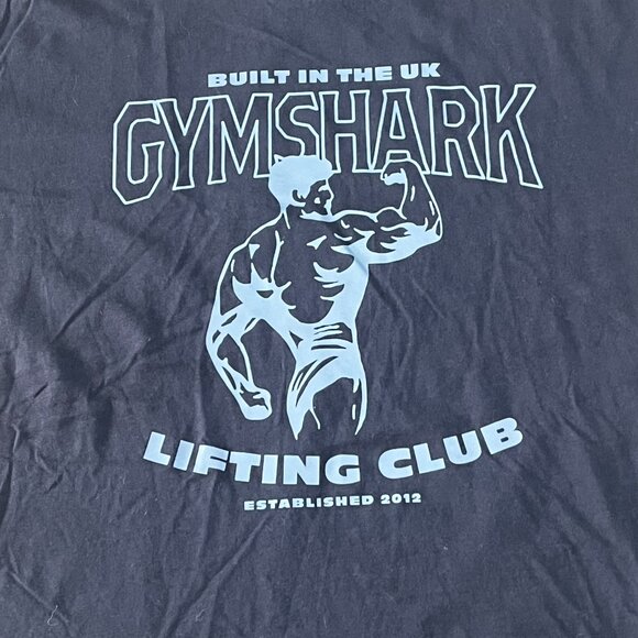 Gymshark Shirt Mens Larg Black Lifting Club Graphic Gym Fitness Workout Training - Picture 3 of 9